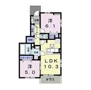 コレットII【1階】の間取り