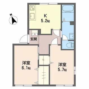 フレグランス牧之郷?C【1階】の間取り