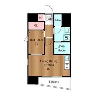 デュオフラッツ池尻大橋【2階】の間取り