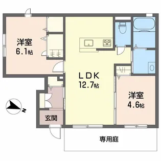 シャーメゾン西連寺【1階】の間取り