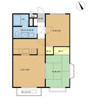 ウィスタリアガーデン 2番館【1階】の間取り