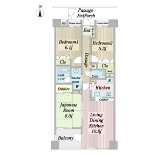 東急ドエルアルス押上【2階】の間取り