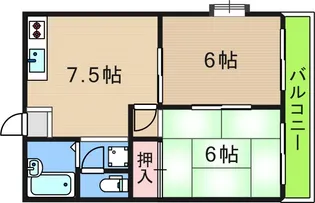 プランドール御崎A棟・B棟【1階】の間取り