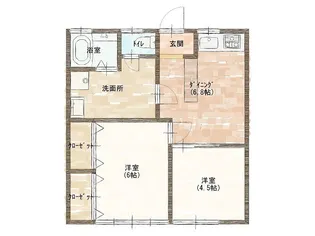 エル・カーサ宮子【1階】の間取り