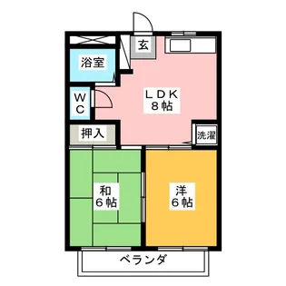ユース宝扇【1階】の間取り