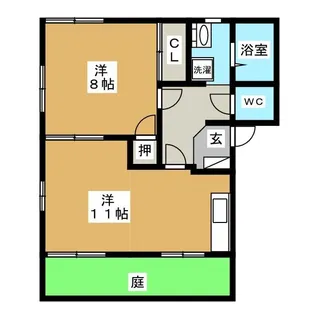 グリーンヒルズ C【1階】の間取り