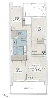 オラリオンサイト2番館【25階】の間取り
