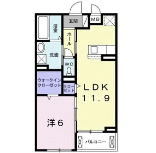 エスパース【2階】の間取り
