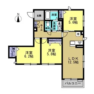 テラスIII【2階】の間取り