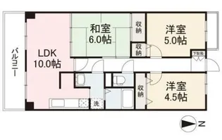スカール牧野【5階】の間取り
