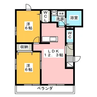 コンフォート秋葉【2階】の間取り