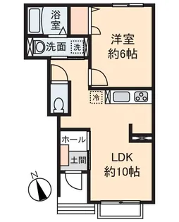 ウォルハイム【1階】の間取り