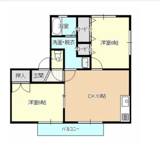 ハイカムール上島II【2階】の間取り