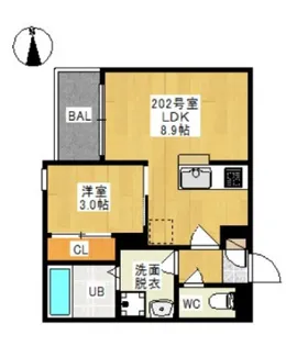 REGALEST 医大南【1階】の間取り