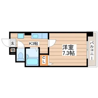 正栄ビル西公園【3階】の間取り