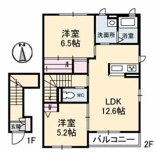 セントアイランドD棟【2階】の間取り