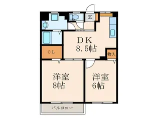 グレースヴィラ白銀【4階】の間取り