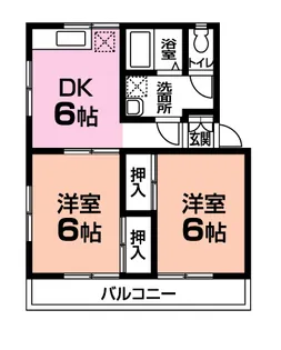 シティーコートA棟【1階】の間取り