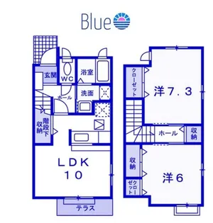 リヴ せせらぎ Bの間取り