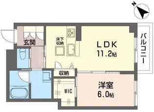 クオリスタ柏東【1階】の間取り