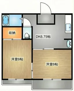 武蔵ヶ丘アパートA【2階】の間取り
