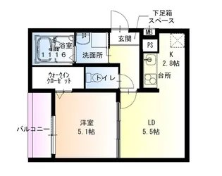 フジパレス羽衣II番館【2階】の間取り