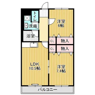 パークサイドアヴェニュー栄町【3階】の間取り