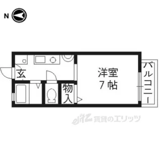 ラフィネ北白川【1階】の間取り