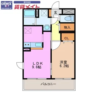 la perle【2階】の間取り
