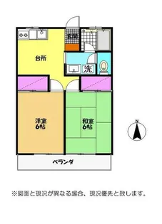 ガーデンコートB【2階】の間取り