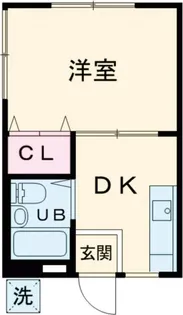 スカイハイツII【1階】の間取り