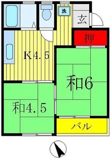 グリーンコーポ・M【2階】の間取り