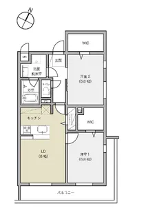 ジュヴネ白板【4階】の間取り