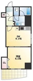 グランデージ難波西【6階】の間取り