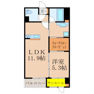 CREA笠之原【5階】の間取り