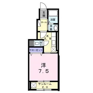 ラフレシールB【1階】の間取り