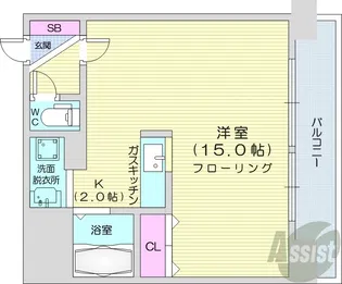エッジウォーターテラス【3階】の間取り