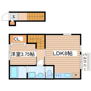 ecla(エクラ)【2階】の間取り