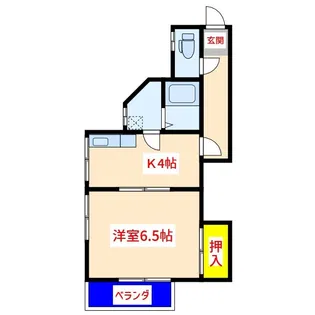府中ハイツ【2階】の間取り