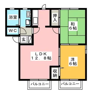 ホープタウン A棟【1階】の間取り