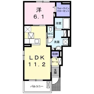 サンリット・ガ-デンC棟【1階】の間取り