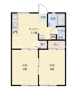 立原ハイツB【1階】の間取り