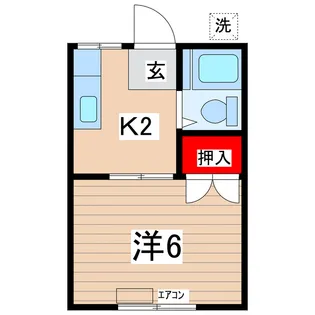 内山ハイツ【1階】の間取り
