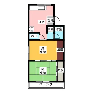 ハイツ日乃出【2階】の間取り