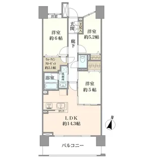 クレストガーデンレジデンス【10階】の間取り