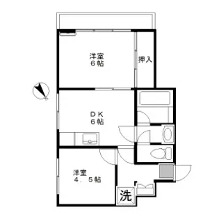 田園武蔵マンション【3階】の間取り
