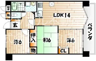 アーティックス到津【13階】の間取り