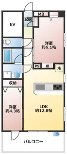 コンフォルシア西川口【1階】の間取り