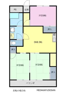 パールハイツ【4階】の間取り