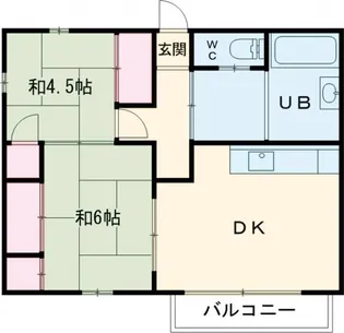 モウコハイツ【2階】の間取り